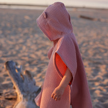 Load image into Gallery viewer, Children&#39;s Poncho with Hood - Old Pink
