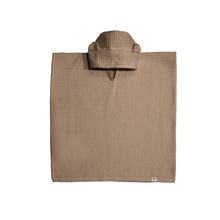 Load image into Gallery viewer, Children&#39;s poncho with hood - Taupe Brown
