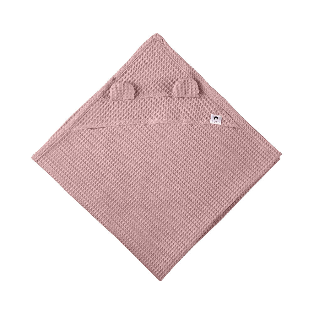 Children's Towel with Hood - Old Pink