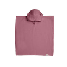 Charger l&#39;image dans la galerie, Bērnu Pončo ar Kapuci / Hooded Kids Poncho - Dark Old Pink - Susu Shop Latvia
