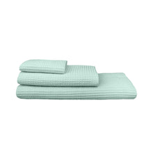 Load image into Gallery viewer, Vafeļu kokvilnas dvielis / Waffled Cotton Towel - Light Mint - Susu Shop Latvia
