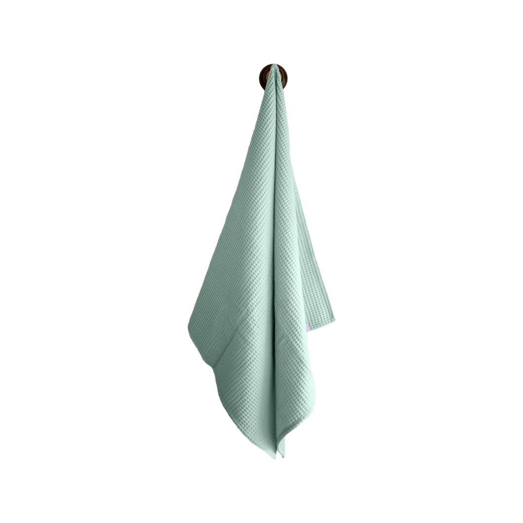 Vafeļu kokvilnas dvielis / Waffled Cotton Towel - Light Mint - Susu Shop Latvia