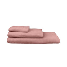 Ielādēt attēlu ,Vafeļu kokvilnas dvielis / Waffled Cotton Towel - Old Pink - Susu Shop Latvia
