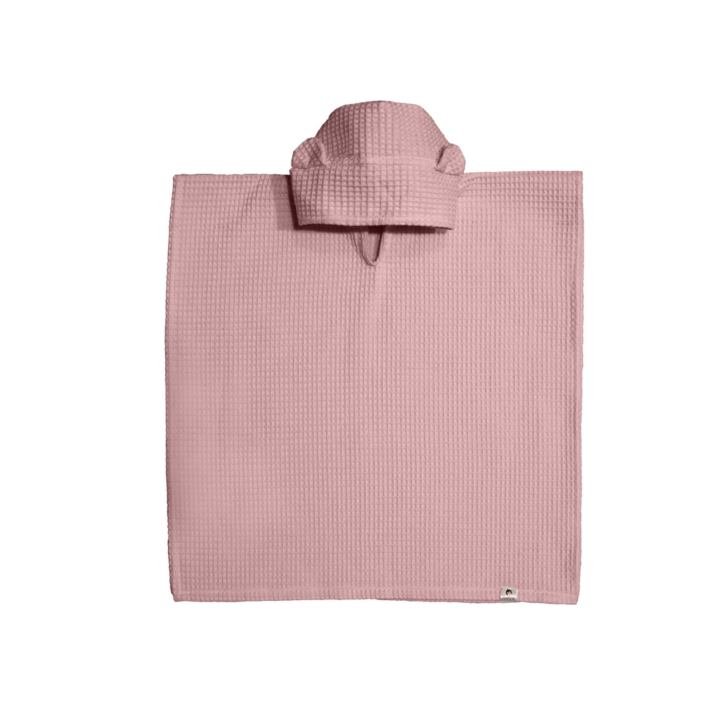 Bērnu Pončo ar Kapuci / Hooded Kids Poncho - Old Pink - Susu Shop Latvia