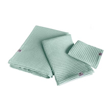 Ielādēt attēlu ,Vafeļu kokvilnas dvielis / Waffled Cotton Towel - Light Mint - Susu Shop Latvia
